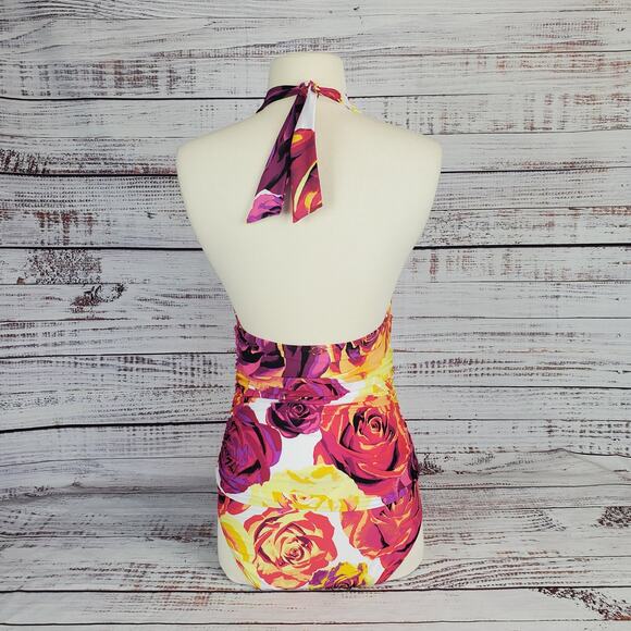Jantzen Multicolor Swim Suit 8 Floral One Piece Bathing Suit Beach Pool Tropical - Picture 6 of 12